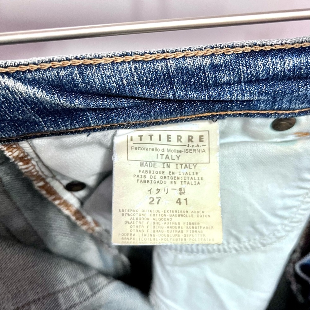 Just Cavalli Italy Bootcut Jeans Distressed Raw Hem Designer Sz 27 Y2K Archive - Picture 8 of 9